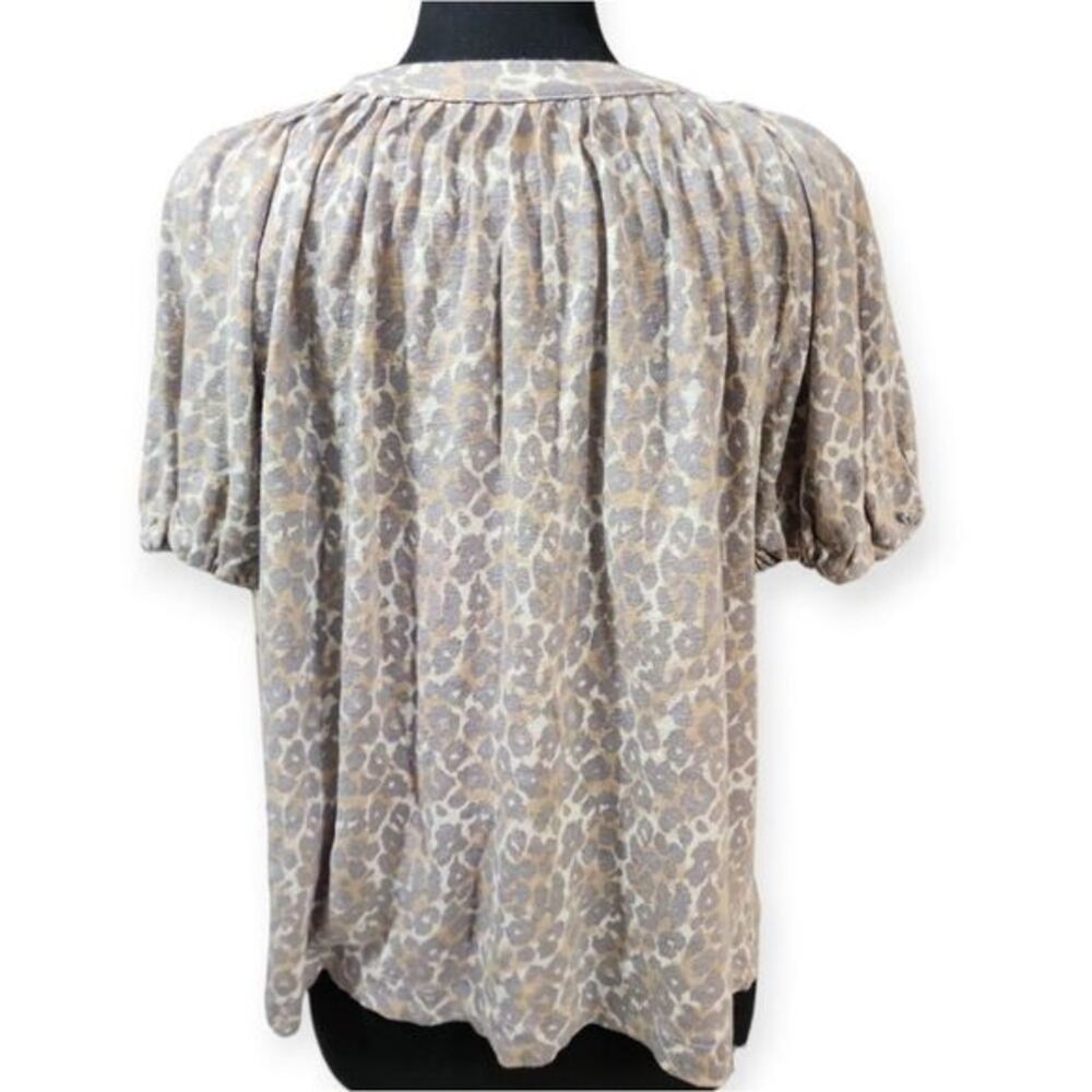 Anthropologie Maeve Blouse in Brown and Cream - Picture 7 of 12